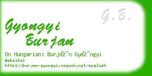 gyongyi burjan business card